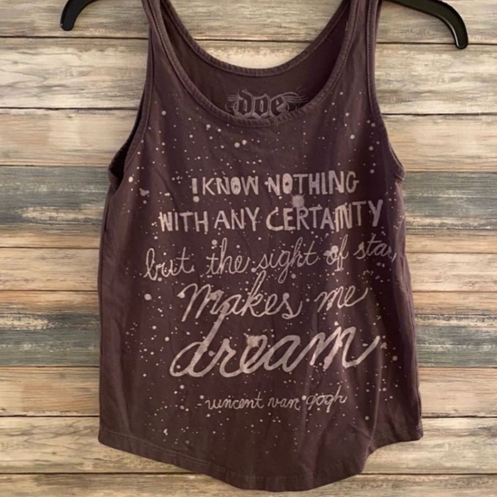 Reposhing Van Gough quote tank Size XS